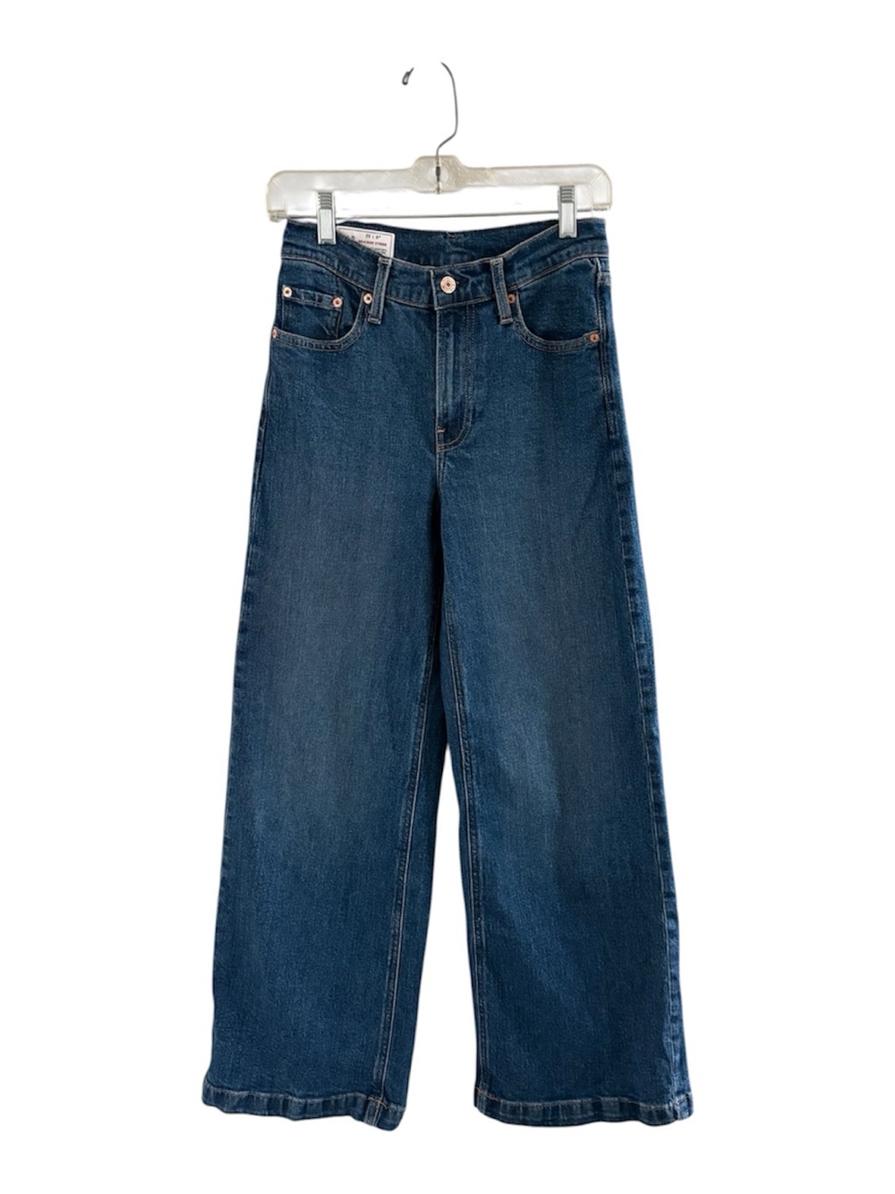 GAP Wide-Leg High Rise Stride Dark Blue Denim Jeans